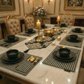 Crown Gold Black Table Runner Set