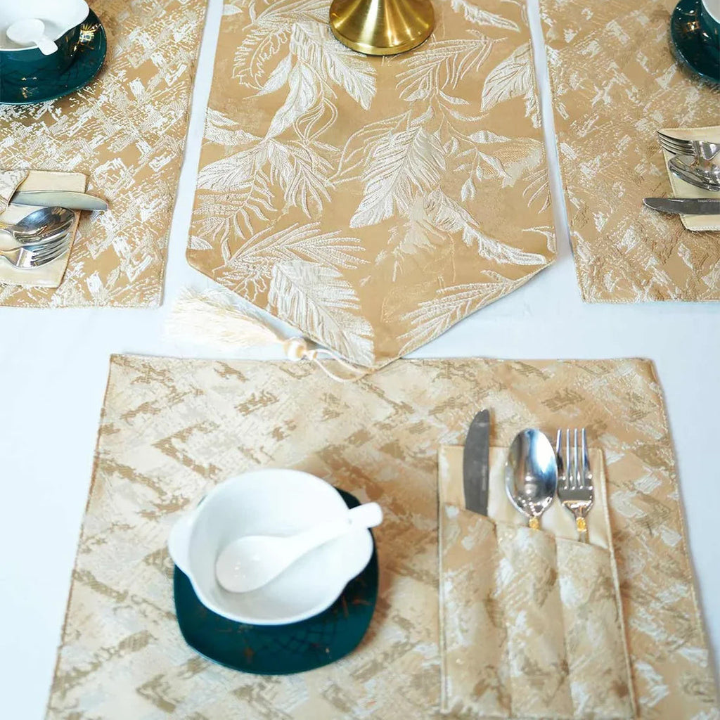Gold Quartz Table Runner Set