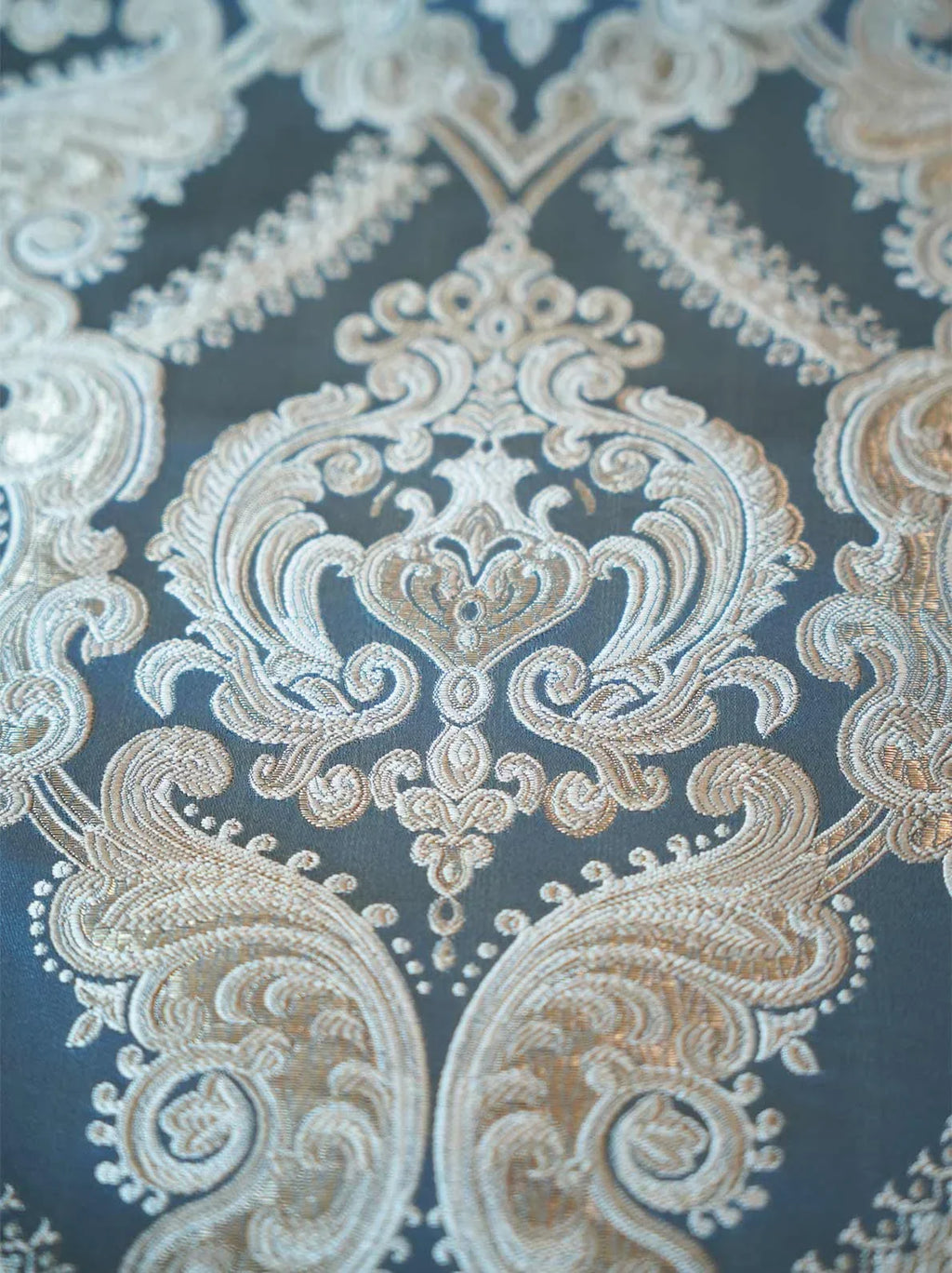 Crown Damask Blue Table Runner Set