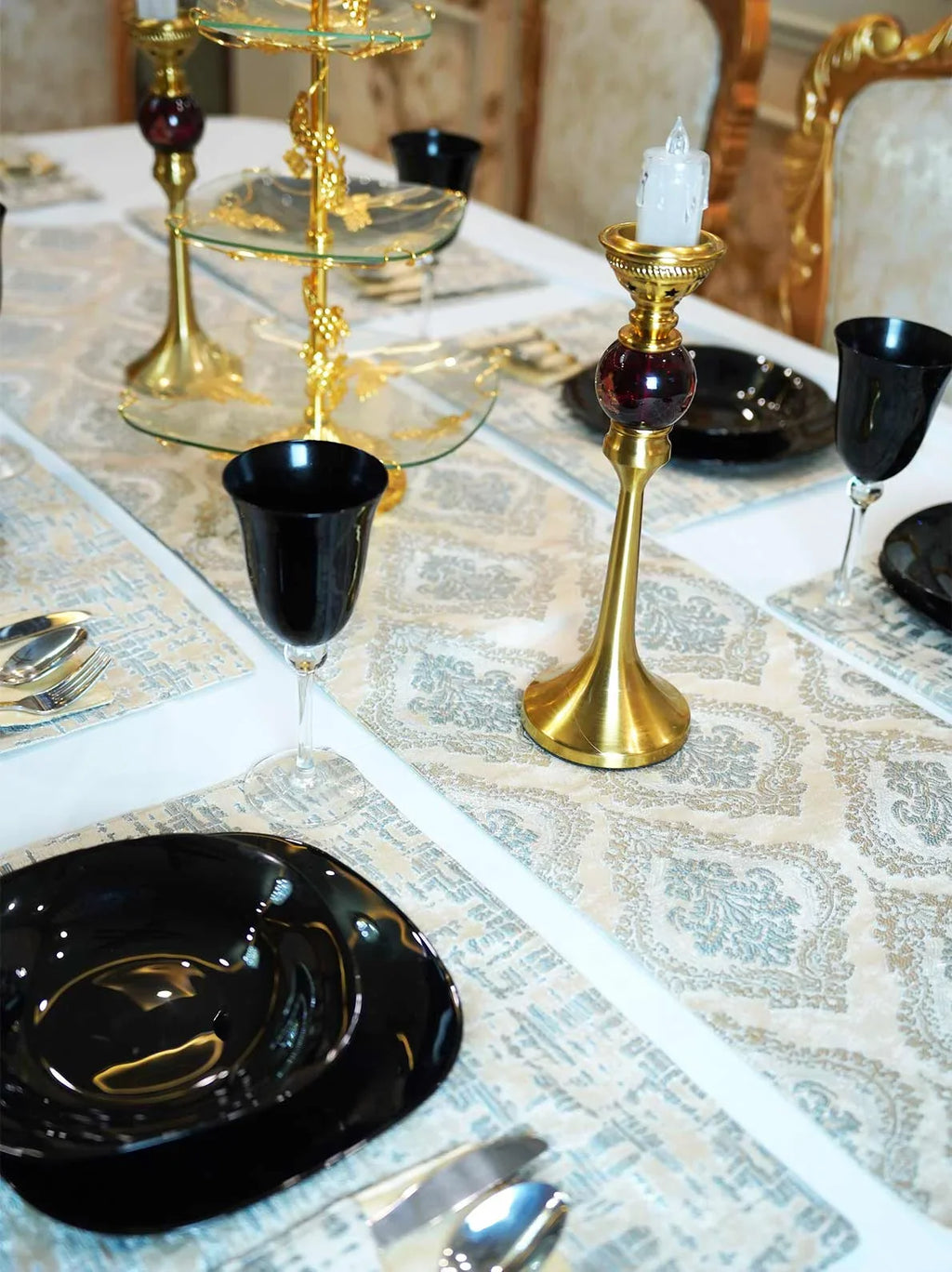Platinum Skyline Table Runner