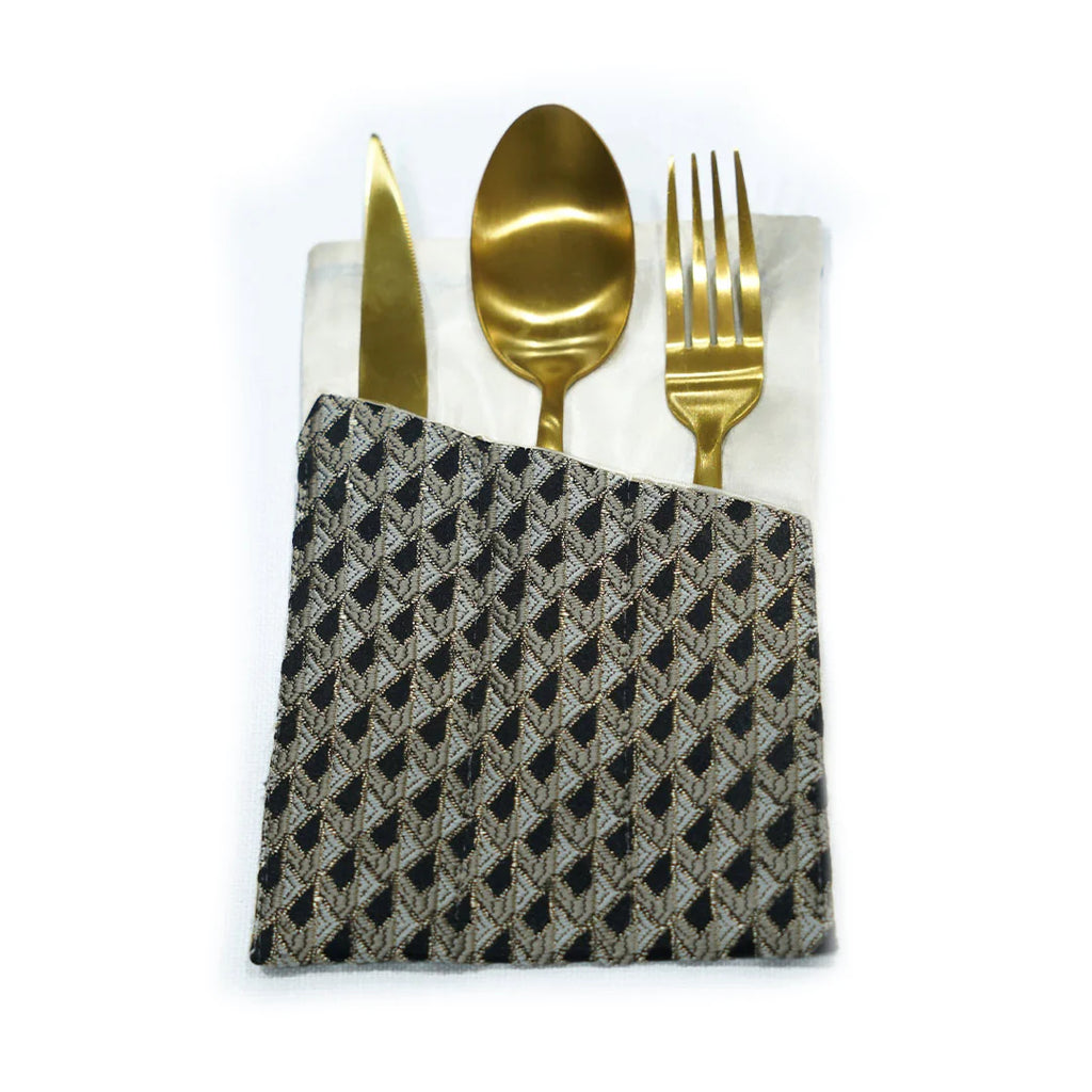 Baroque Black Gold Table Runner Set