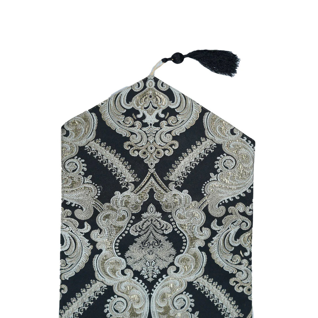 Baroque Black Gold Table Runner Set