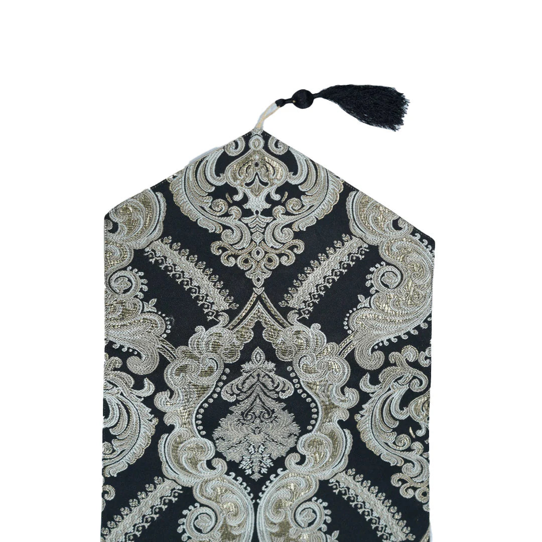 Baroque Black Gold Table Runner Set