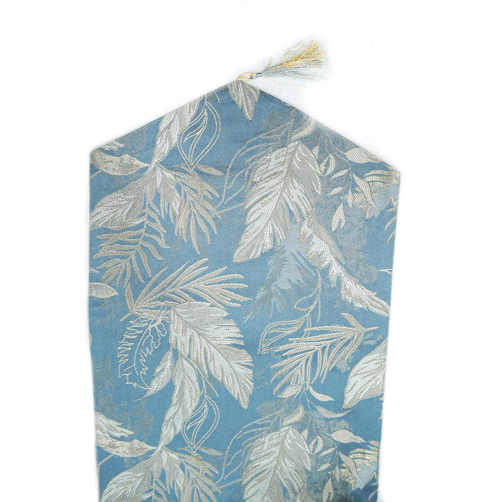 Silver Grey Damask Table Runner
