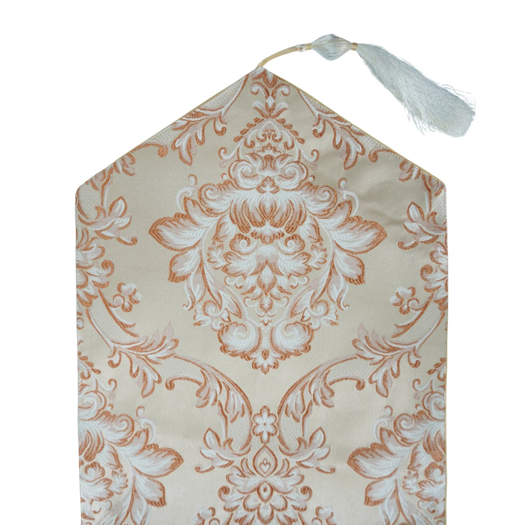 Pink Golden Damask Runner Set