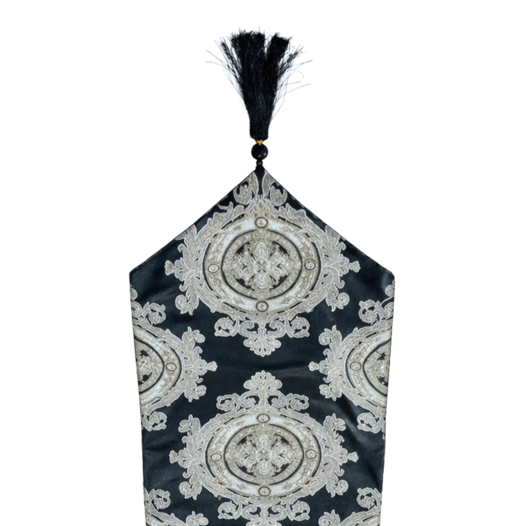 Crown Gold Black Table Runner