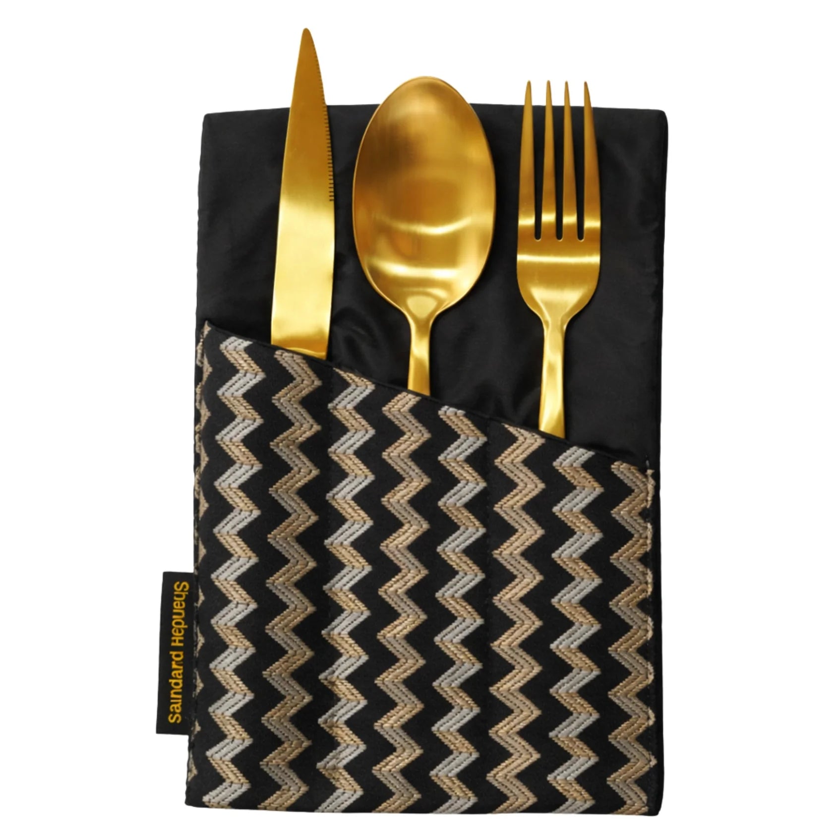Crown Gold Black Table Runner Set