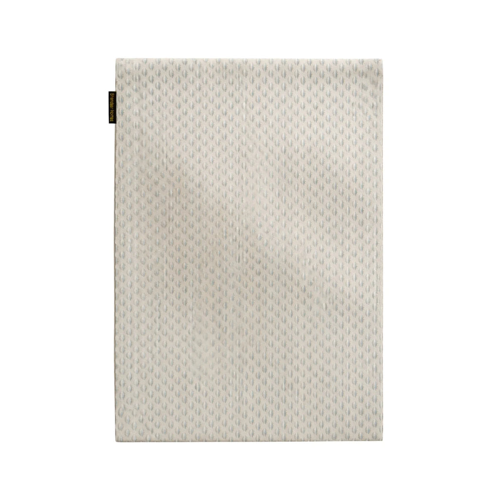 White Grey Damask Table Runner