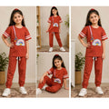 Girls Rainbow Graphic Shirt & Trouser Set