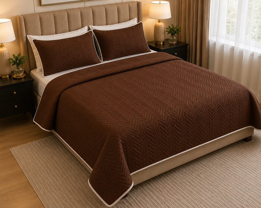 Mocha Elegance Bedspread