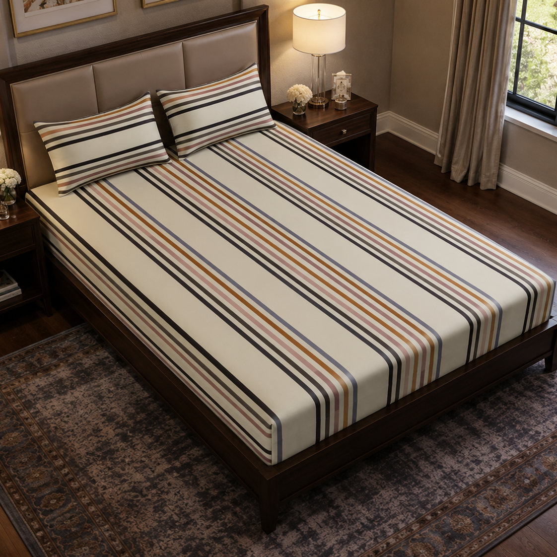 Classic Stripe Flat Bedsheet
