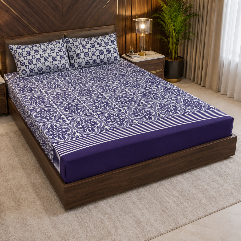 Royal Indigo Flat Bedsheet