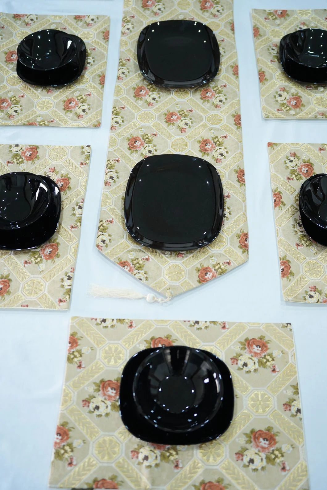 Rainbow Damask Table Runner Set