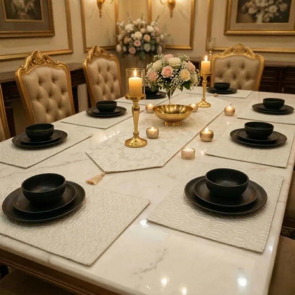 Light Skin Golden Table runner Set