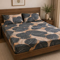 Midnight Leaf Fitted Bedsheet