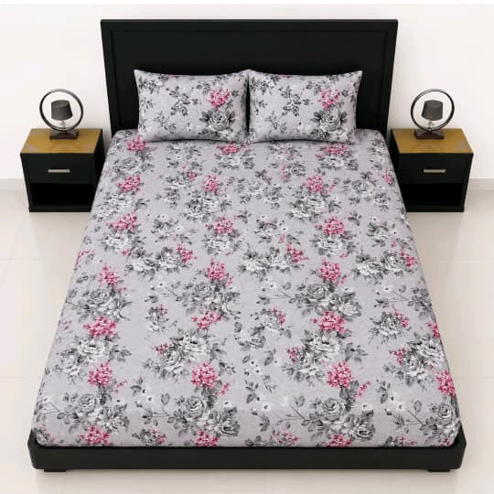 Blush Blossom Flat Bedsheet