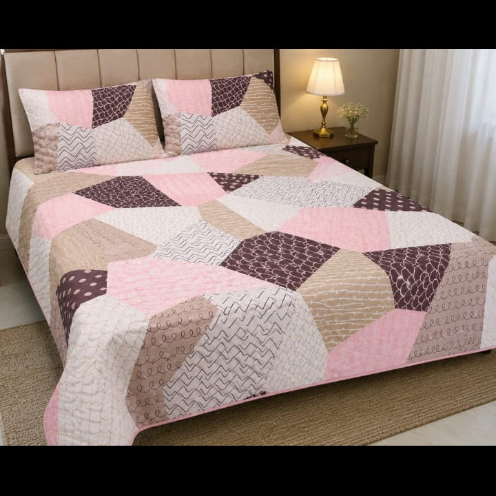 Blush Mosaic Flat Bedsheet