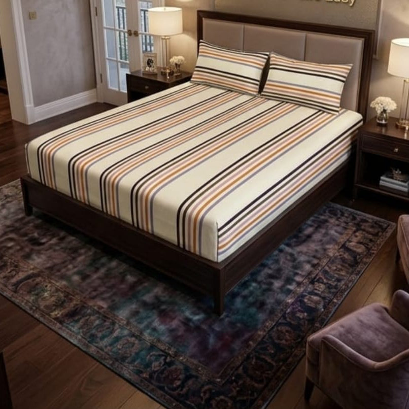 Classic Stripe Flat Bedsheet