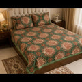 Emerald Blossom Fancy Bedsheet