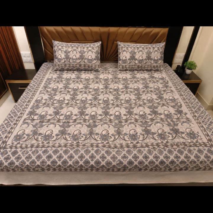 Silver Blossom Fancy Bedsheet
