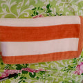 Allbath sheet king size towel orange and white