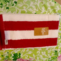 Allbath sheet king size towel red and white