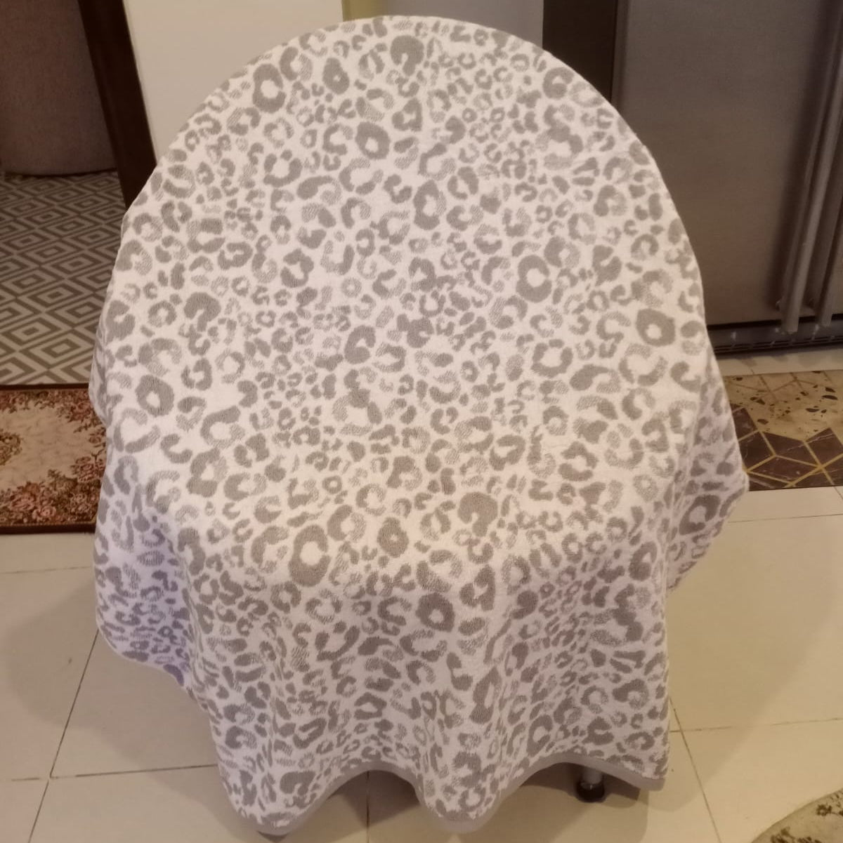 Allbath sheet king size towel black and white design