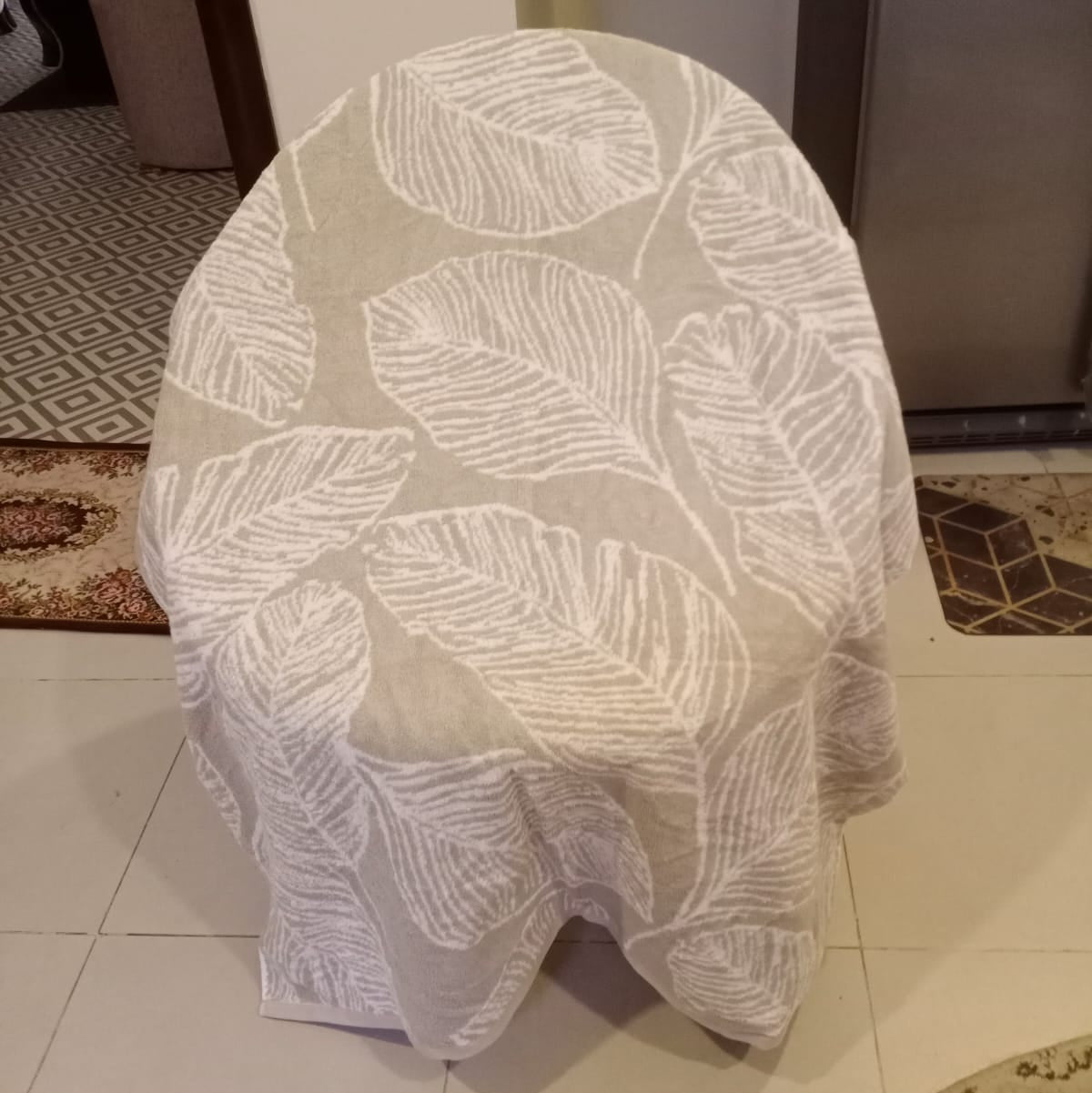 Allbath sheet king size towel leaf design