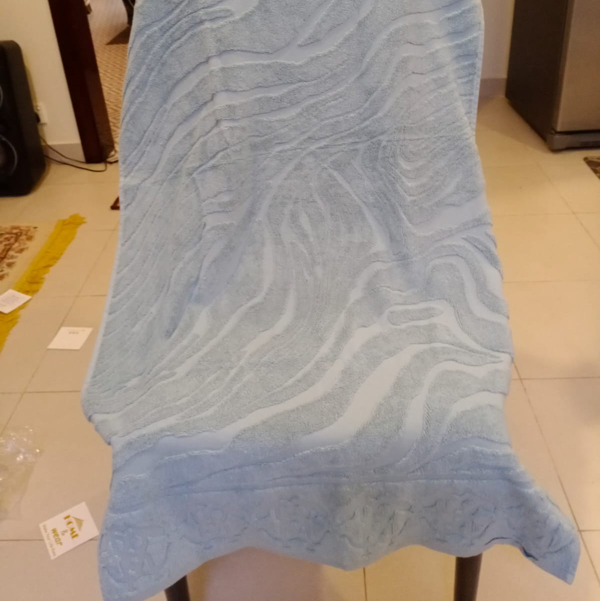 Bath Towel Wavy Grey