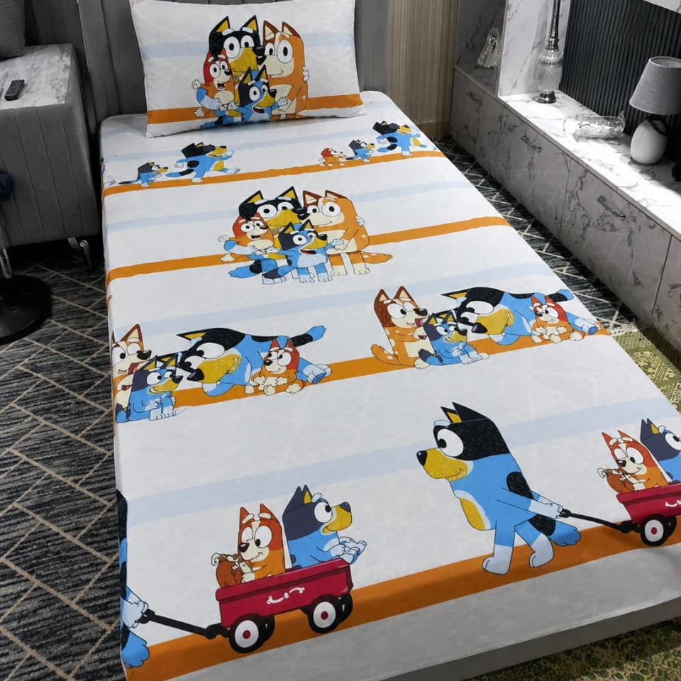 Single Bedsheet Cartoon Design