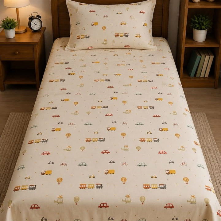 Single Bedsheet Mini Cars