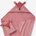 Bath towel baby pink design