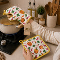 2 pieces oven mit and pot holder
