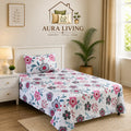 Single Bedsheet White Blossom