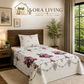 Single Bedsheet purpulish white