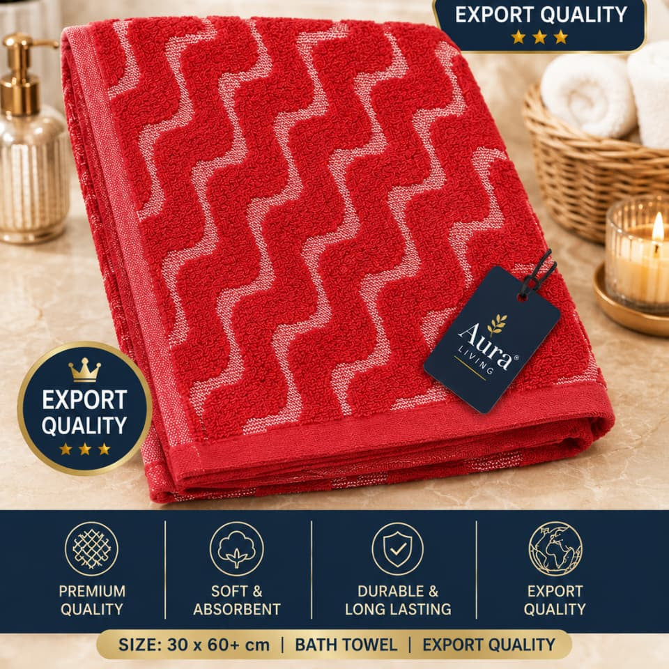 Bath towel Red