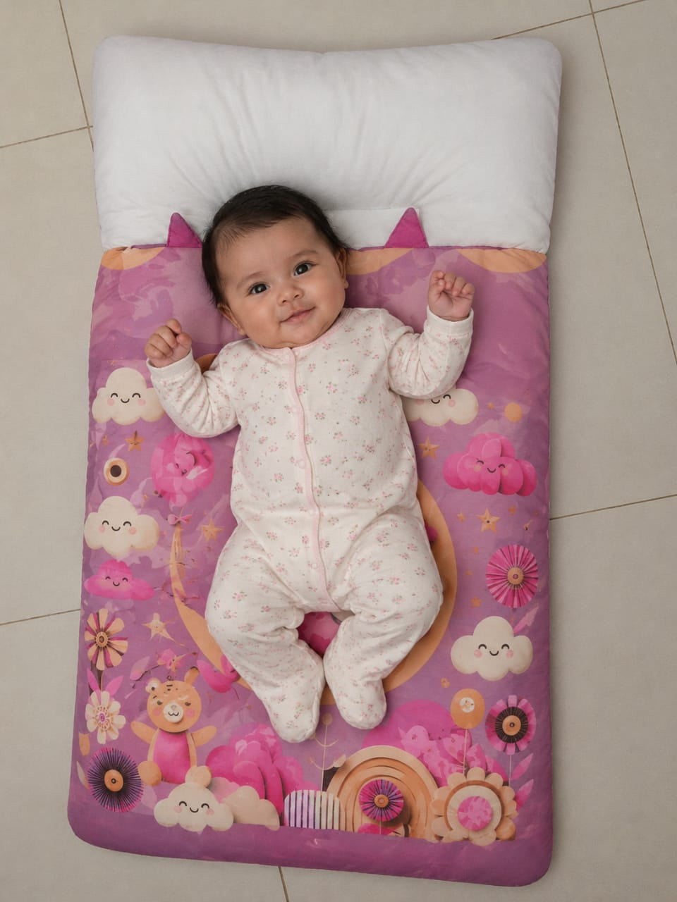 Baby Sleeping Nest Pinky Cloud Design