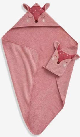 Bath towel baby pink design