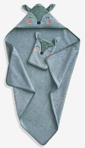 Bath towel baby grey design
