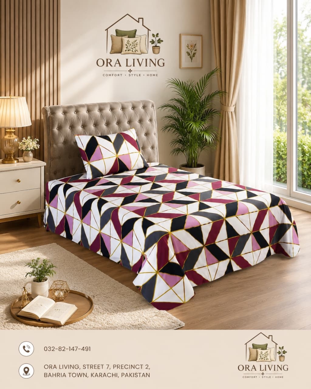 Single Bedsheet Prism Mosaic