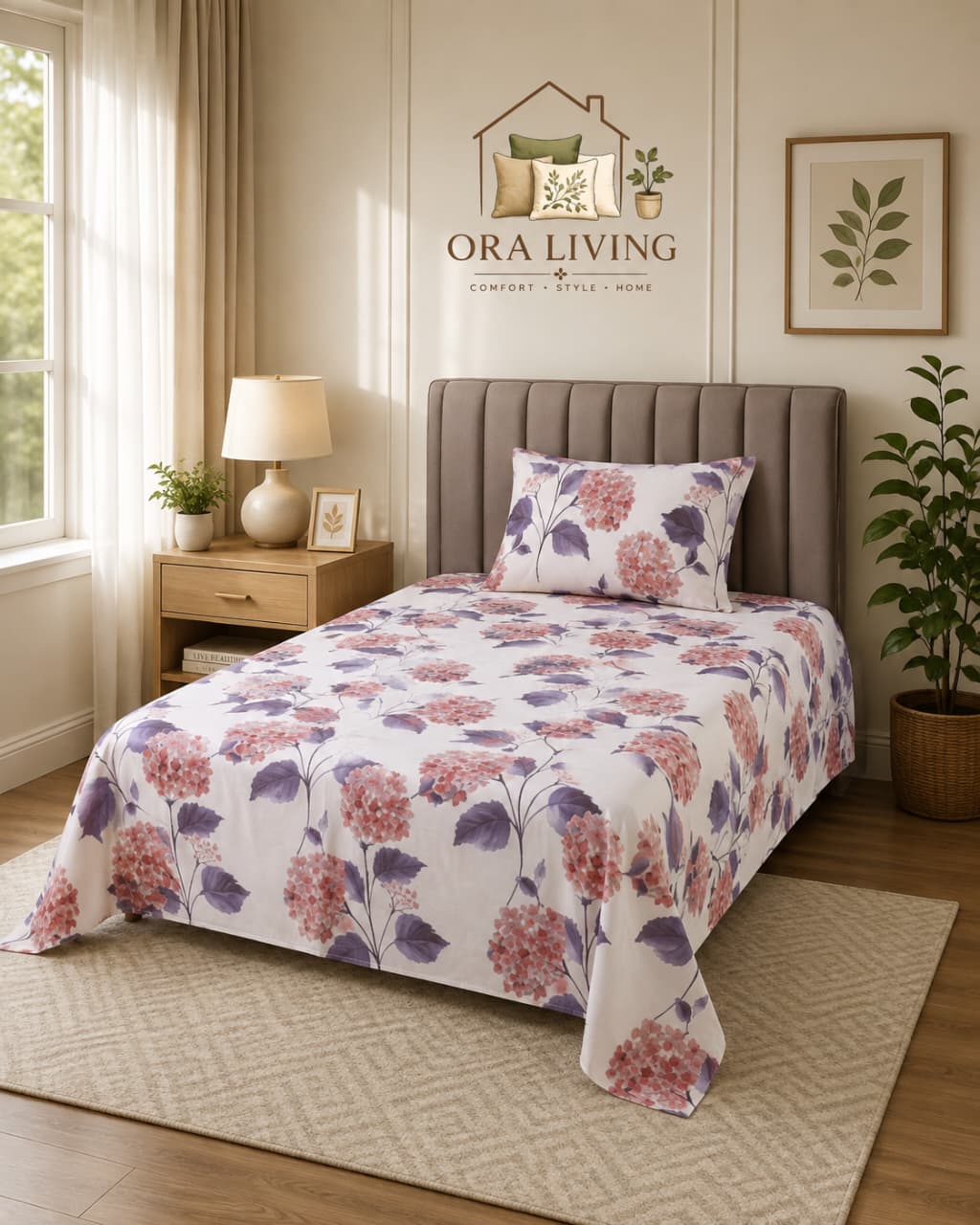 Single Bedsheet White Design