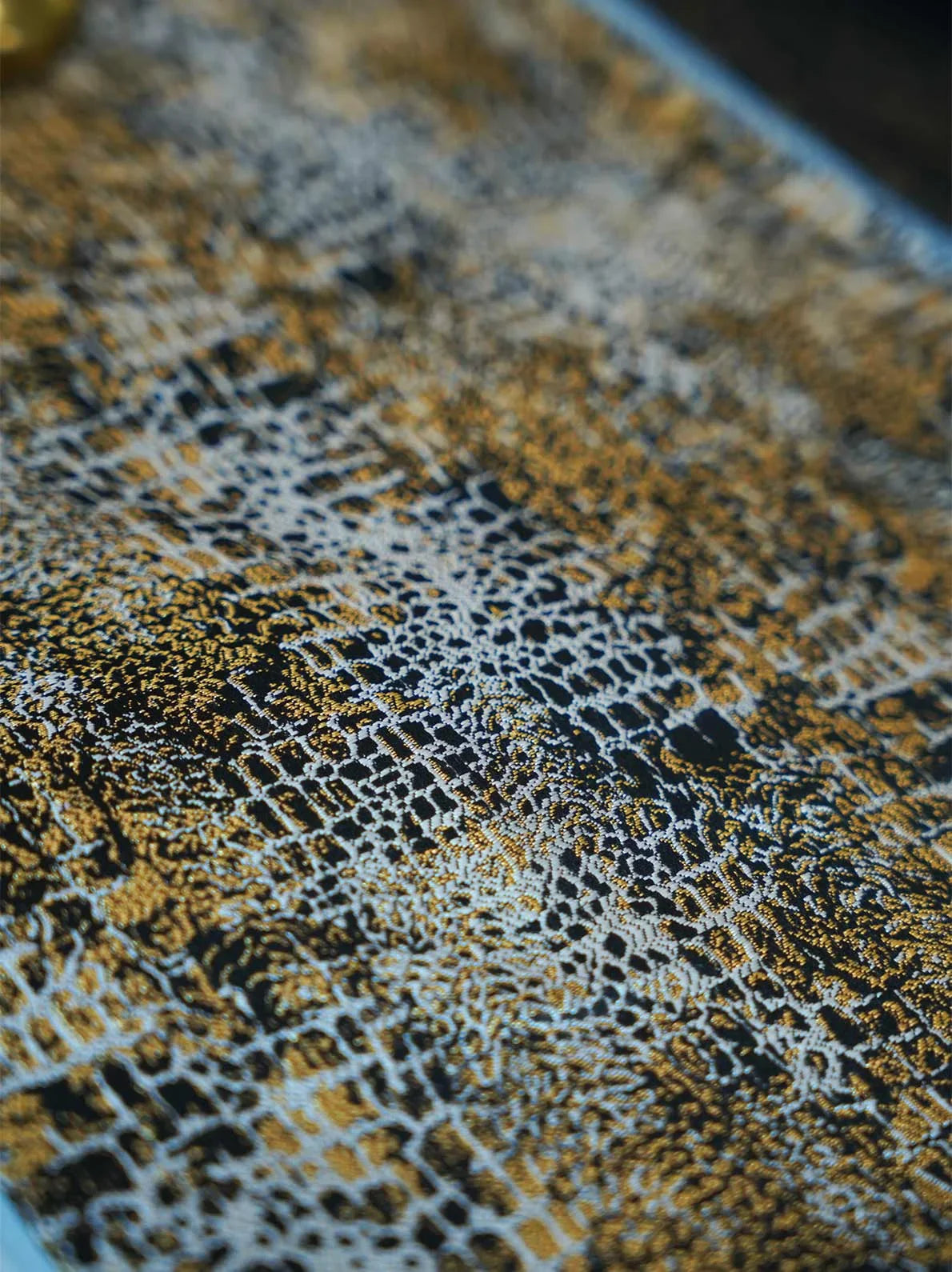 Chenille Damask Table Runner
